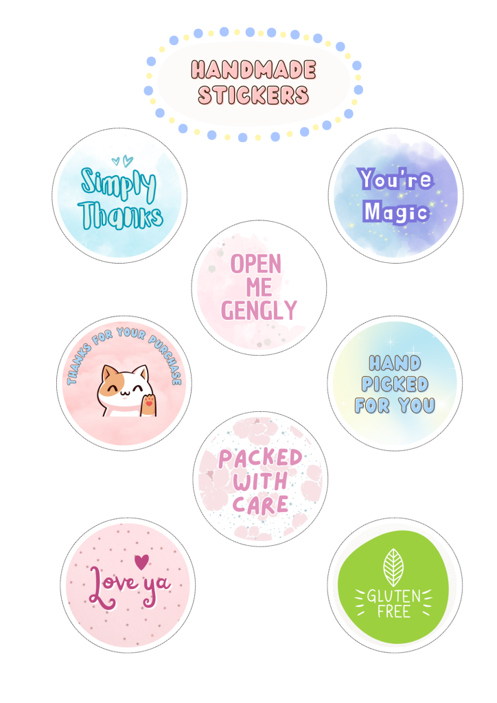 Canva sticker template for printing